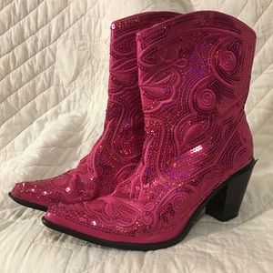 Women’s sparkle sequin short boot